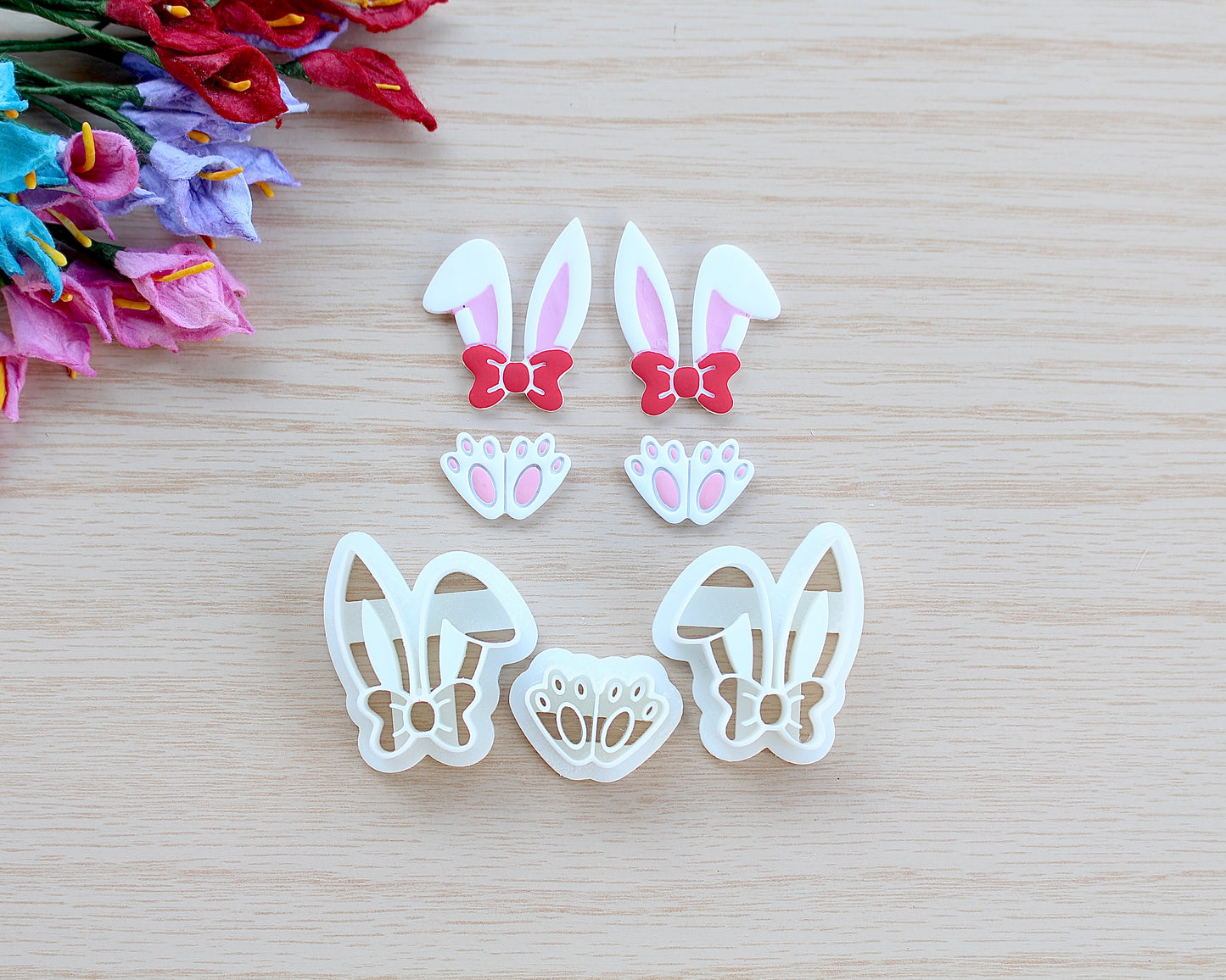 Bunny Ears and Feet Polymer Clay Cutter Set