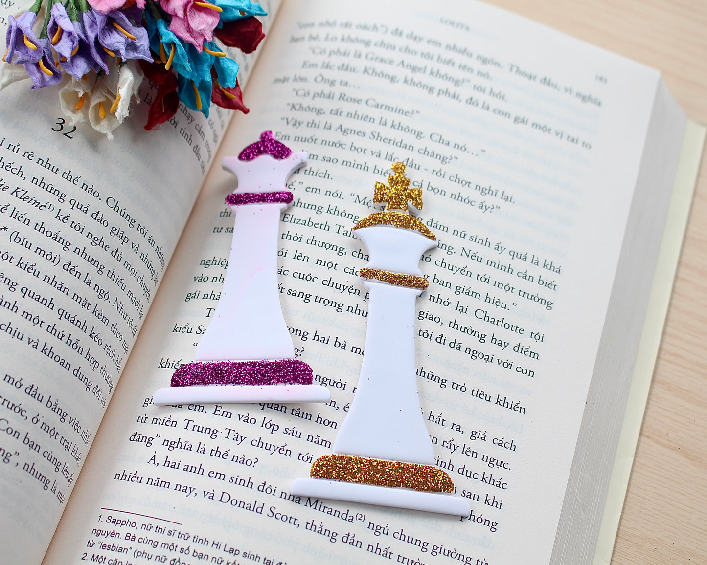 King and Queen Chess Piece Ornament/Bookmark Polymer Clay Cutter