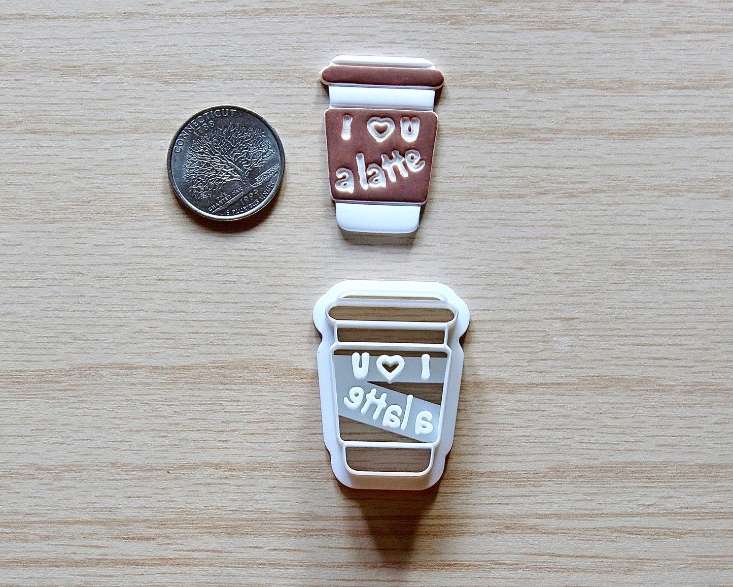 I love you a latte polymer clay cutter
