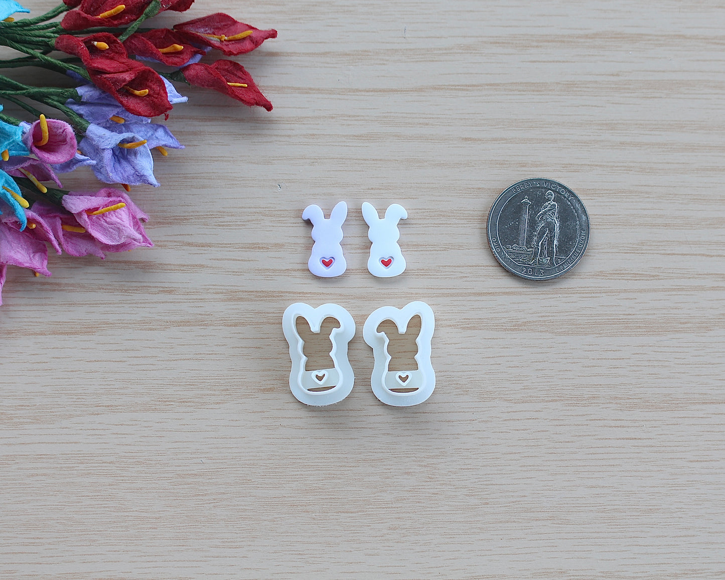 Heart Bunny Polymer Clay Cutter