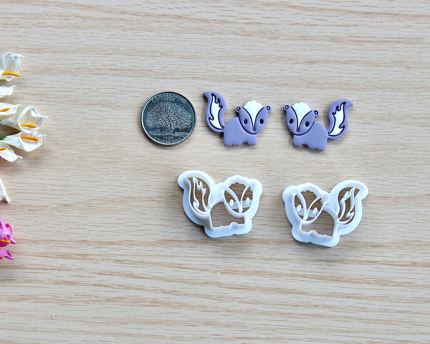 Standing Skunk Polymer Clay Cutter