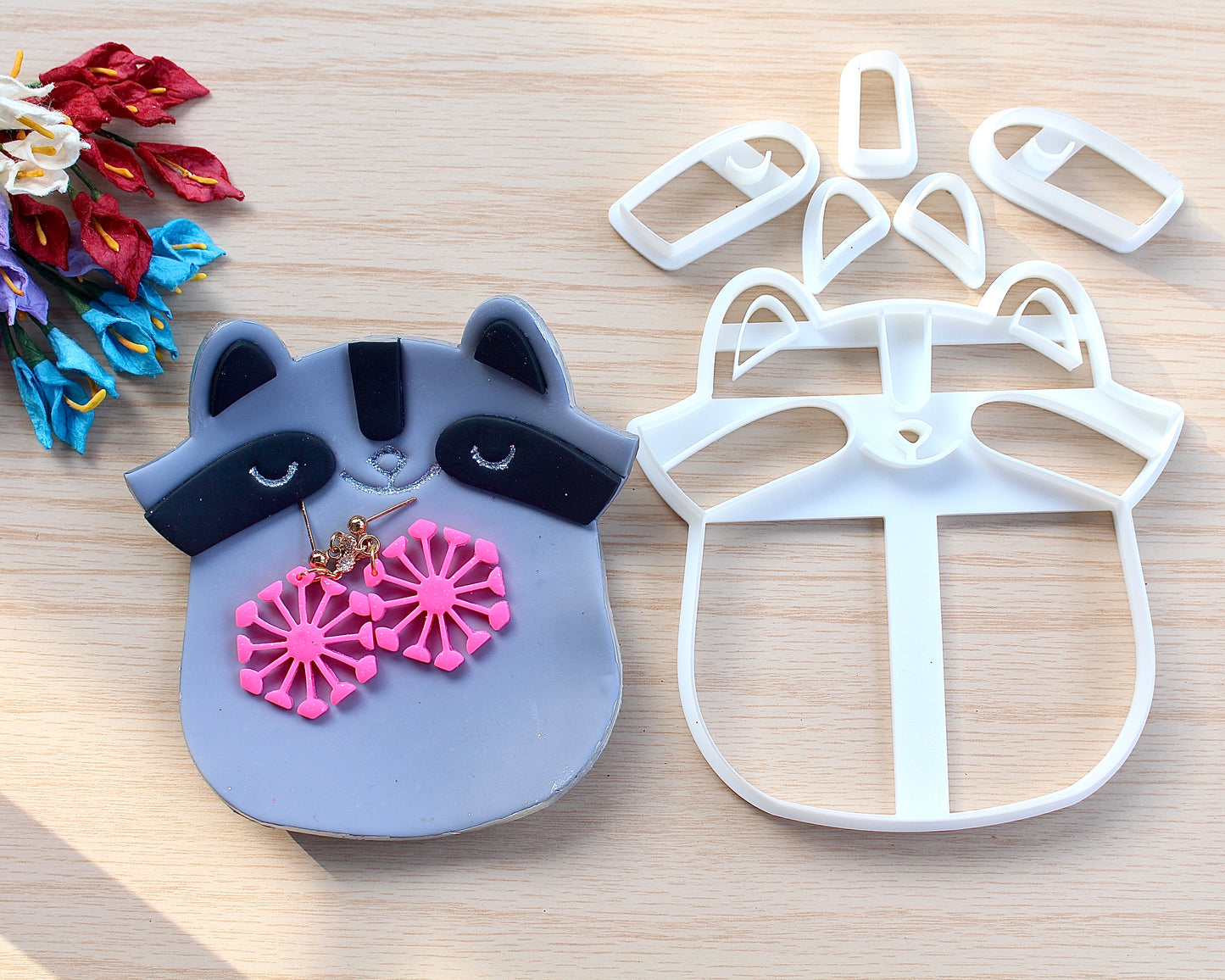 Raccoon Ornament/ Trinket Polymer Clay Cutter