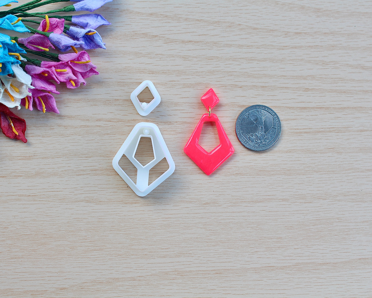 Ruby Dangle Earring Polymer Clay Cutter Set