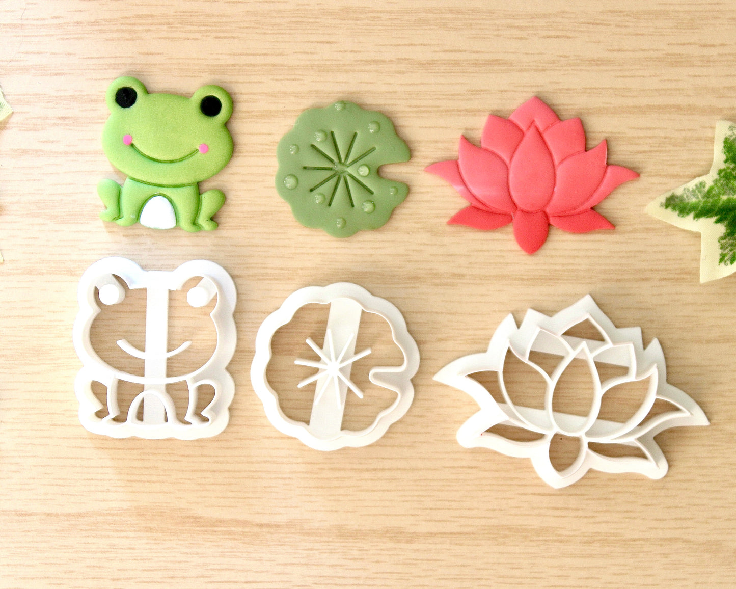 Frog, Lily Flower, and Lily Pad Cutter Set