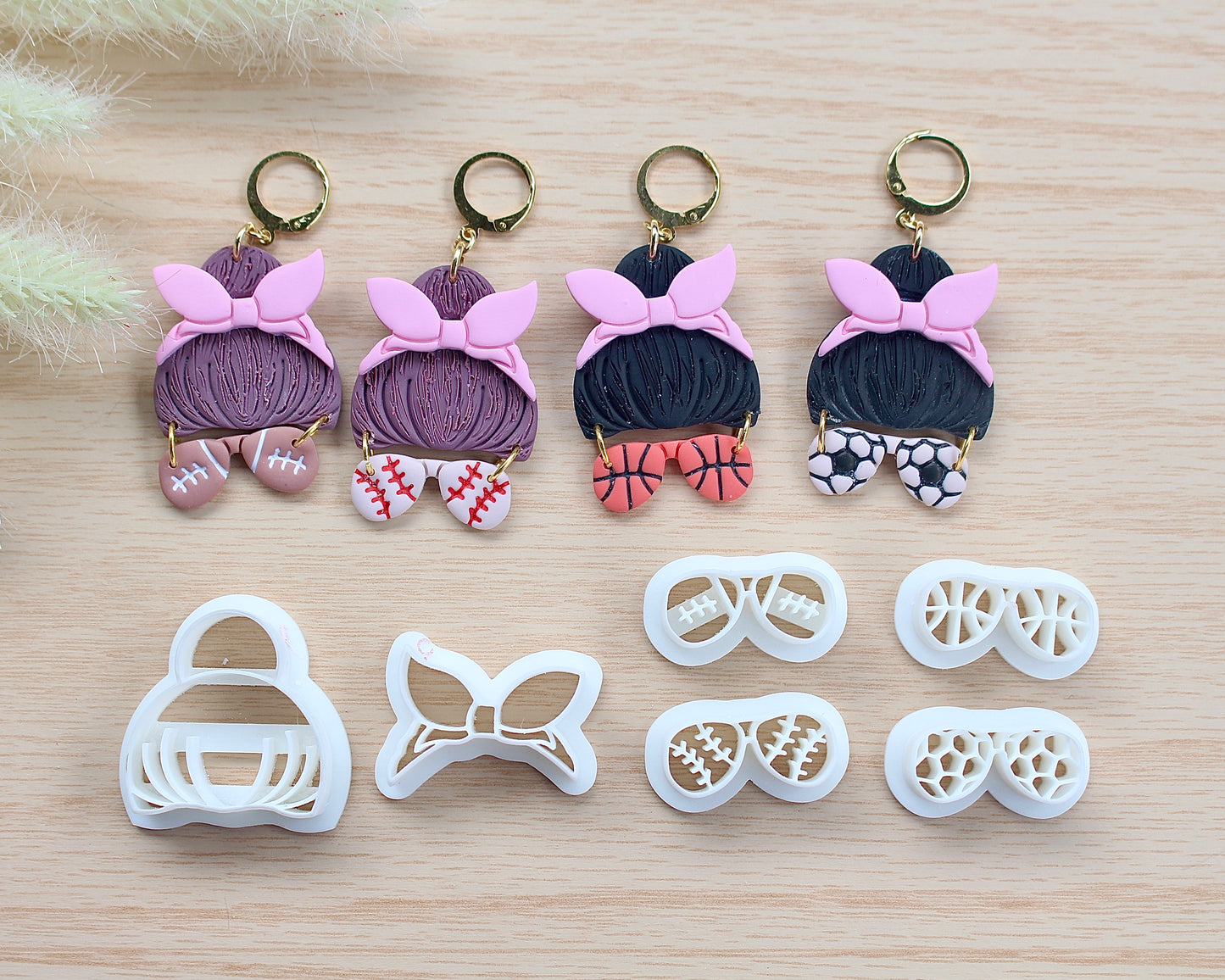 Sport Mom Polymer Clay Cutter Set