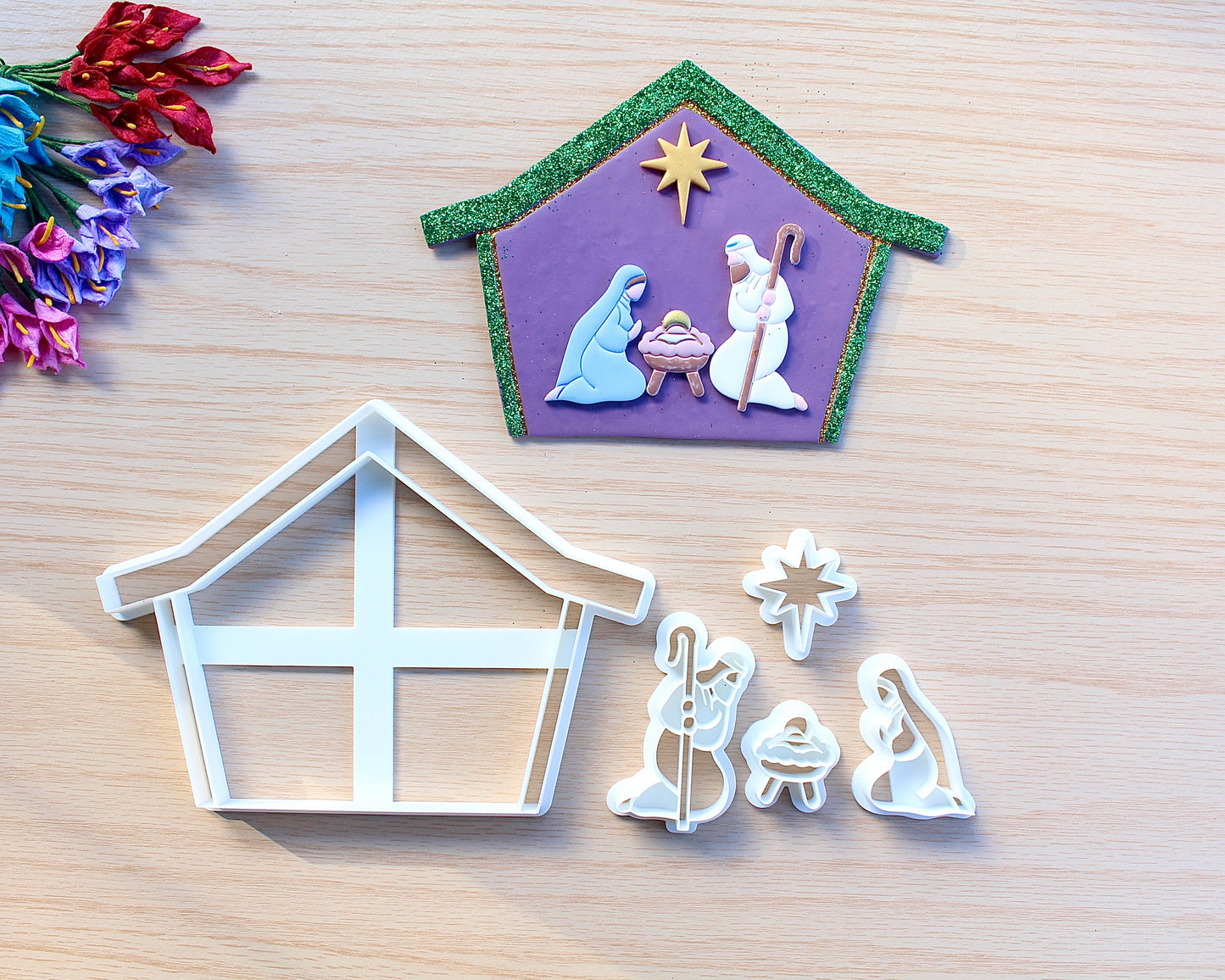 Nativity Scene Ornament Polymer Clay Cutter Set