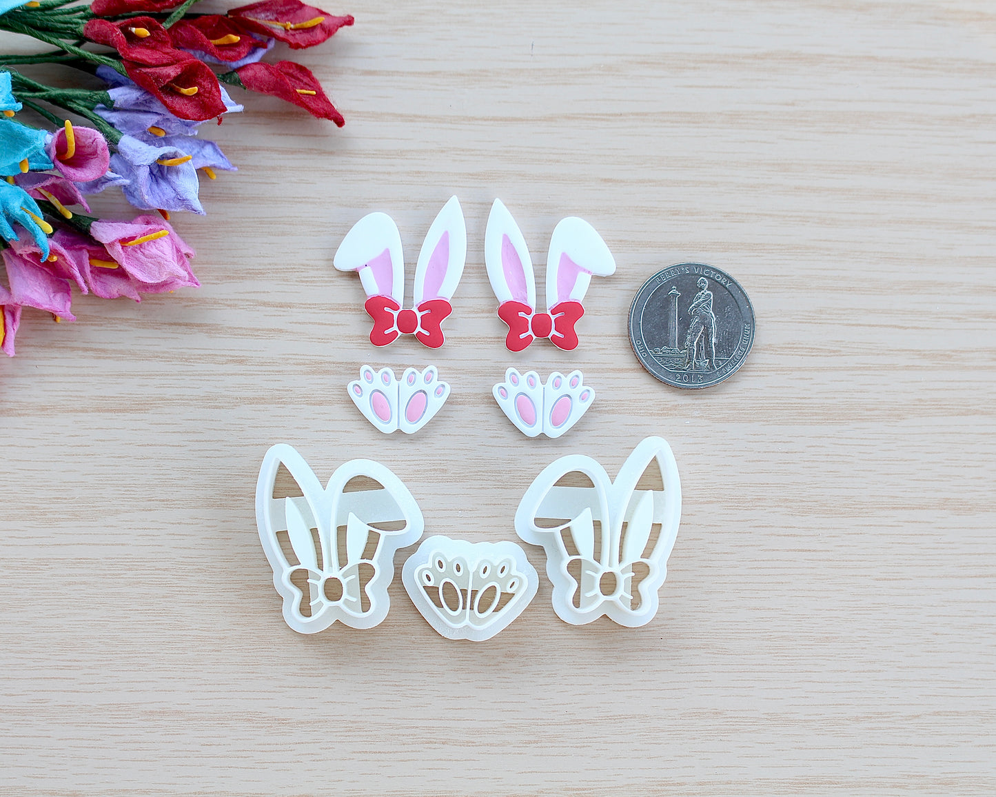 Bunny Ears and Feet Polymer Clay Cutter Set