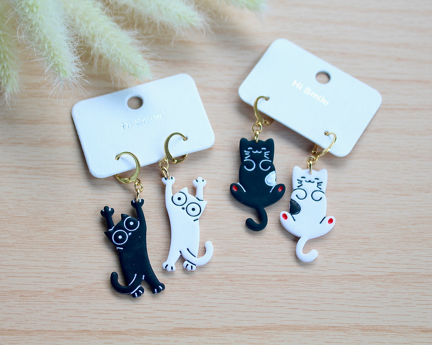 Little Hanging Kitty Polymer Clay Cutter