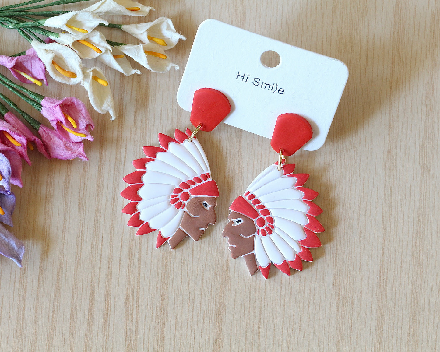 Native American Man Head Polymer Clay Cutter