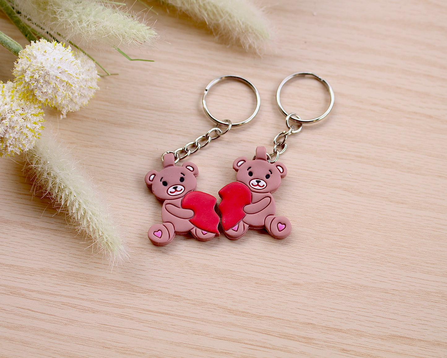 Teddy Bear Couple Keychain Cutter Set