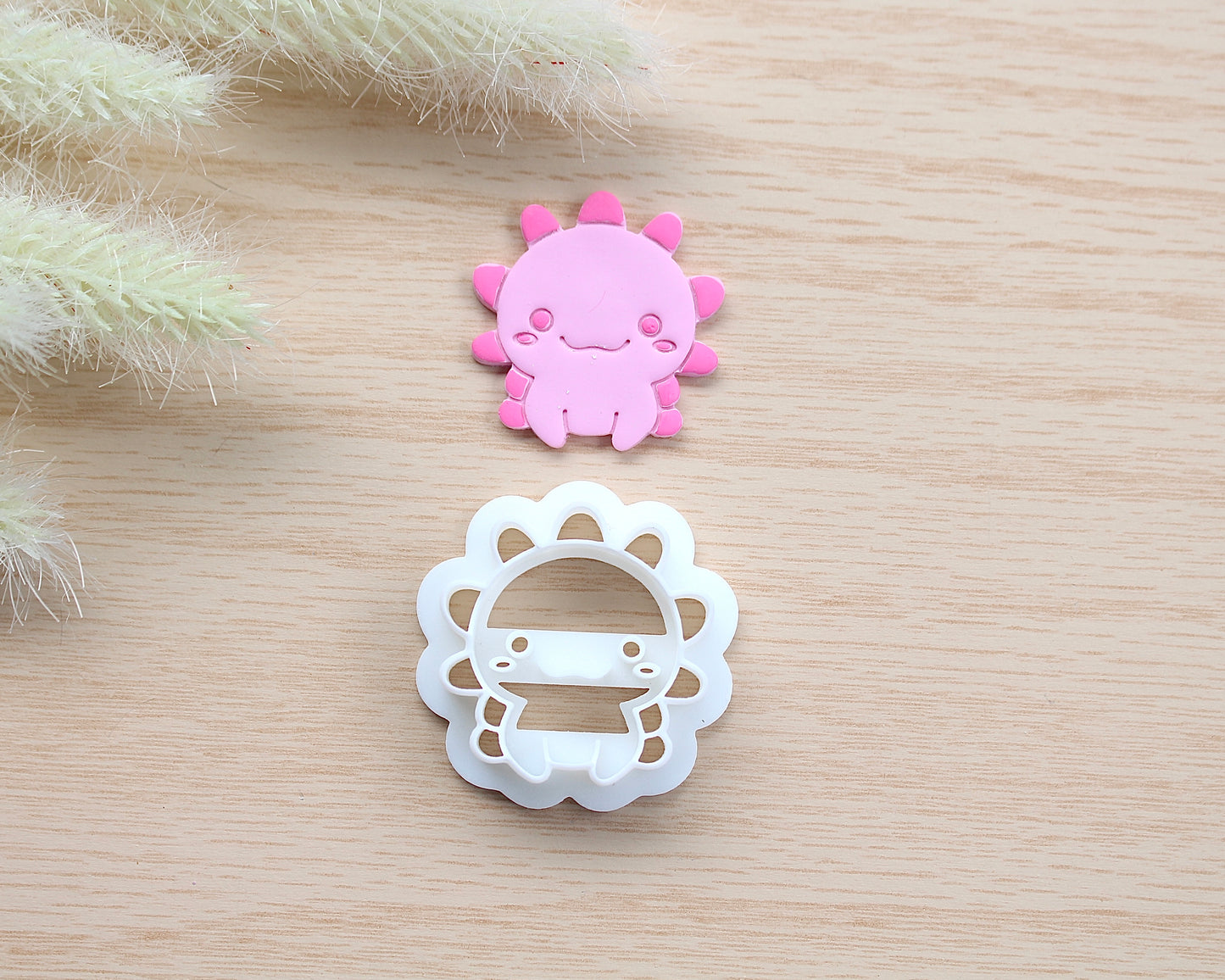 Sitting Axolotl Polymer Clay Cutter