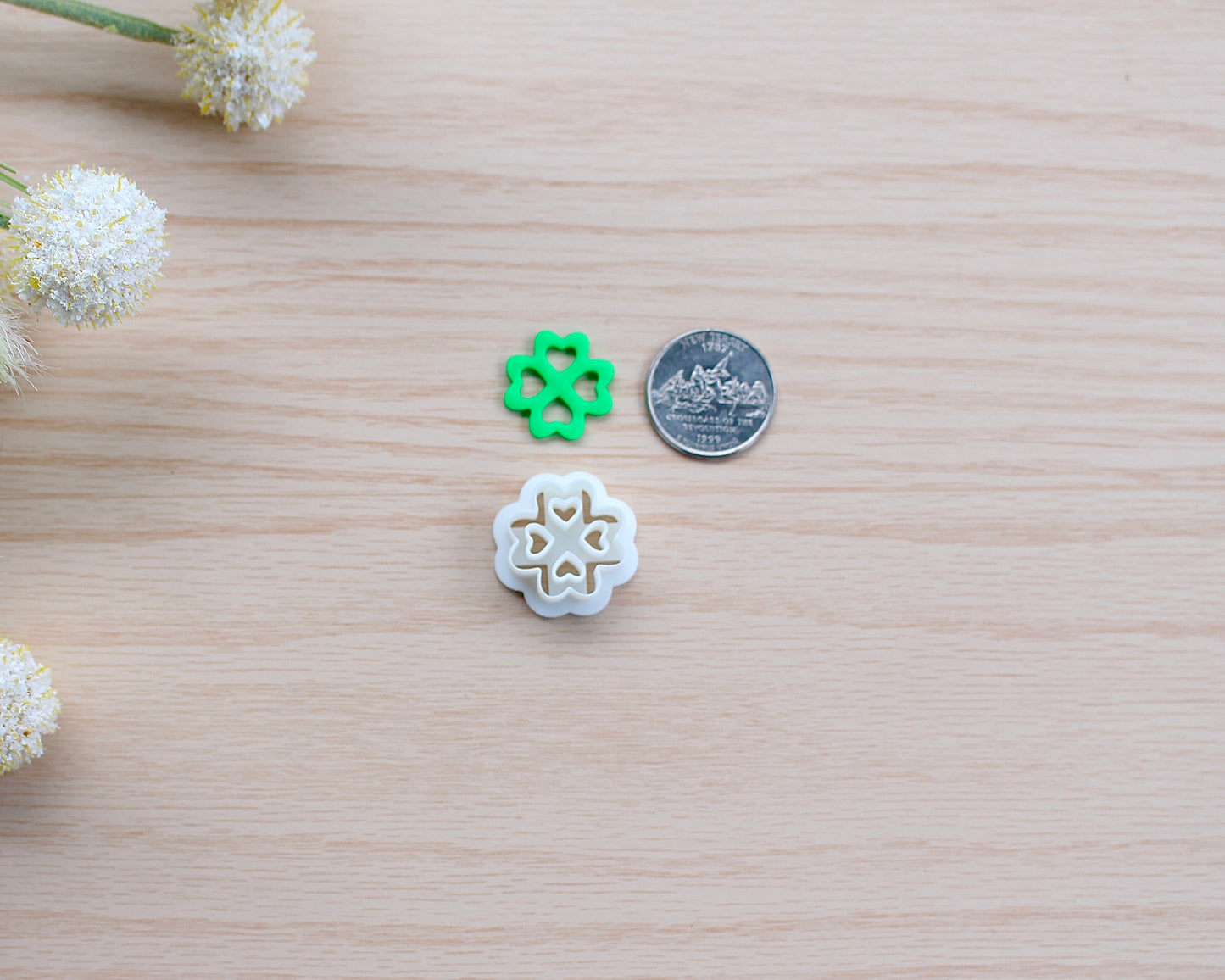 Heart Shamrock Cutout Polymer Clay Cutter