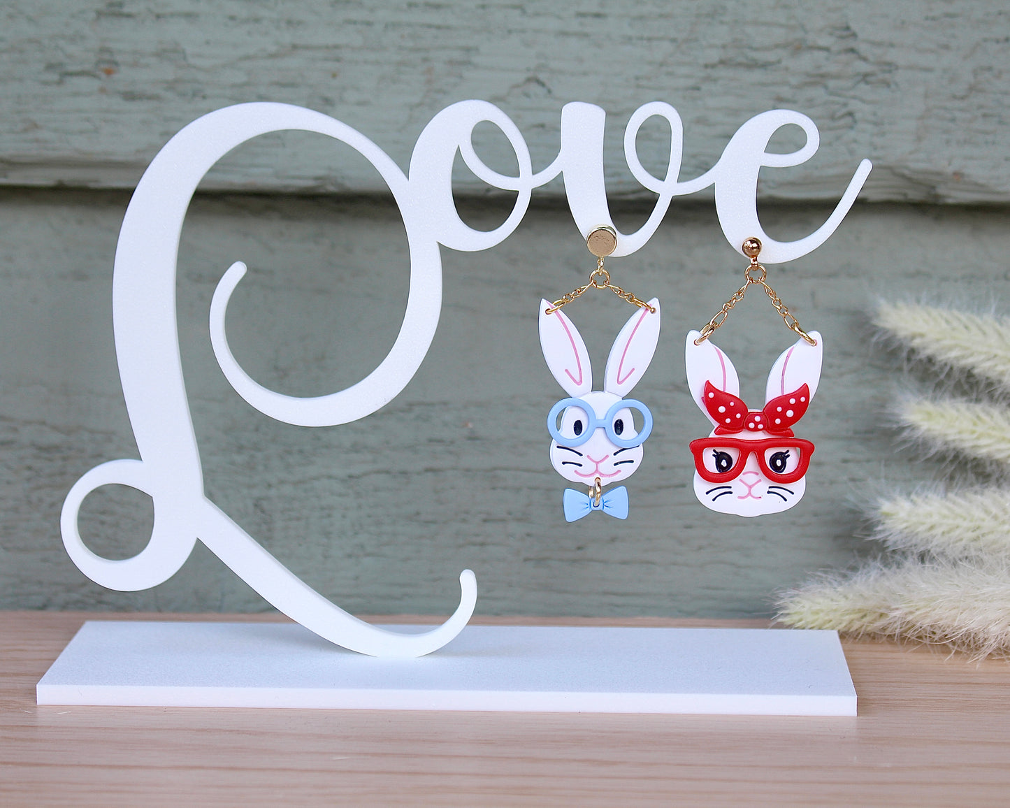 Bunny with Bow and Glasses Polymer Clay Cutter Set