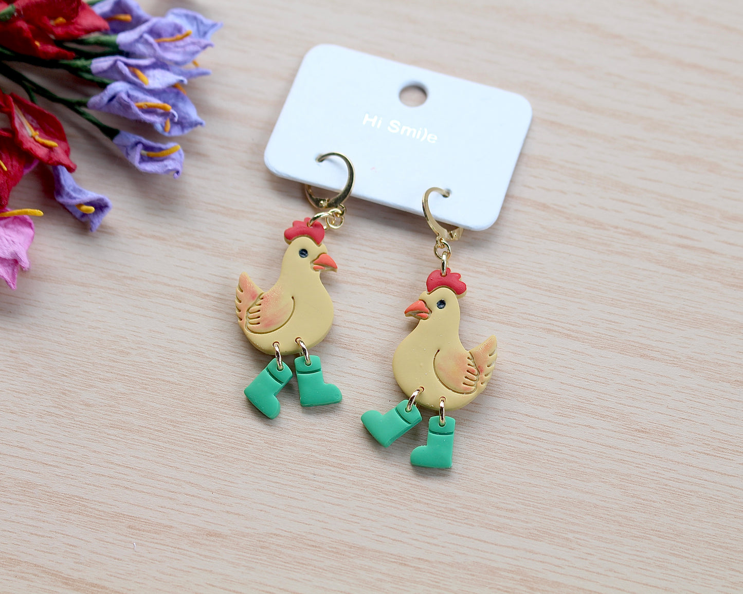 Little Chicken Wearing Garden Boot Polymer Clay Cutter Set