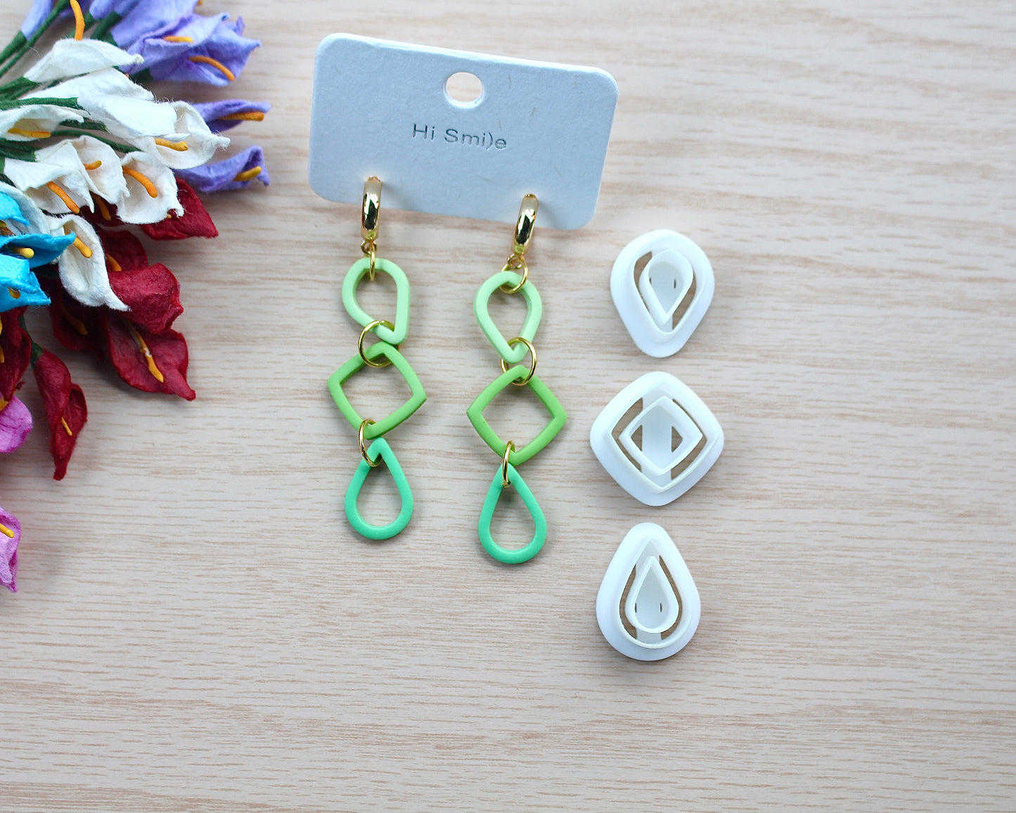 Three piece dangle earring set