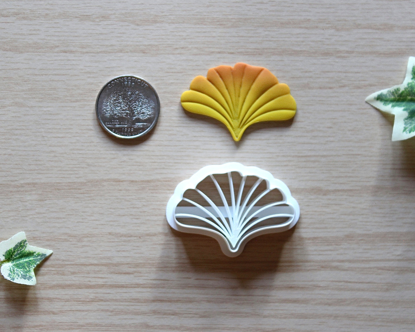 Ginkgo Leaf Polymer Clay Cutter