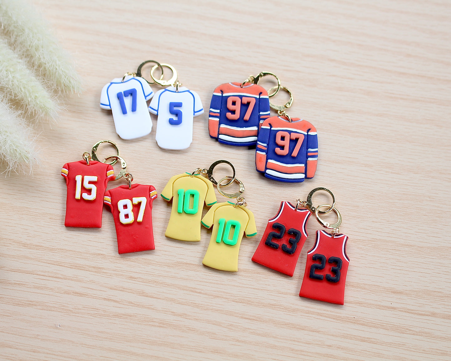 Jersey and Numbers Polymer Clay Cutter Set
