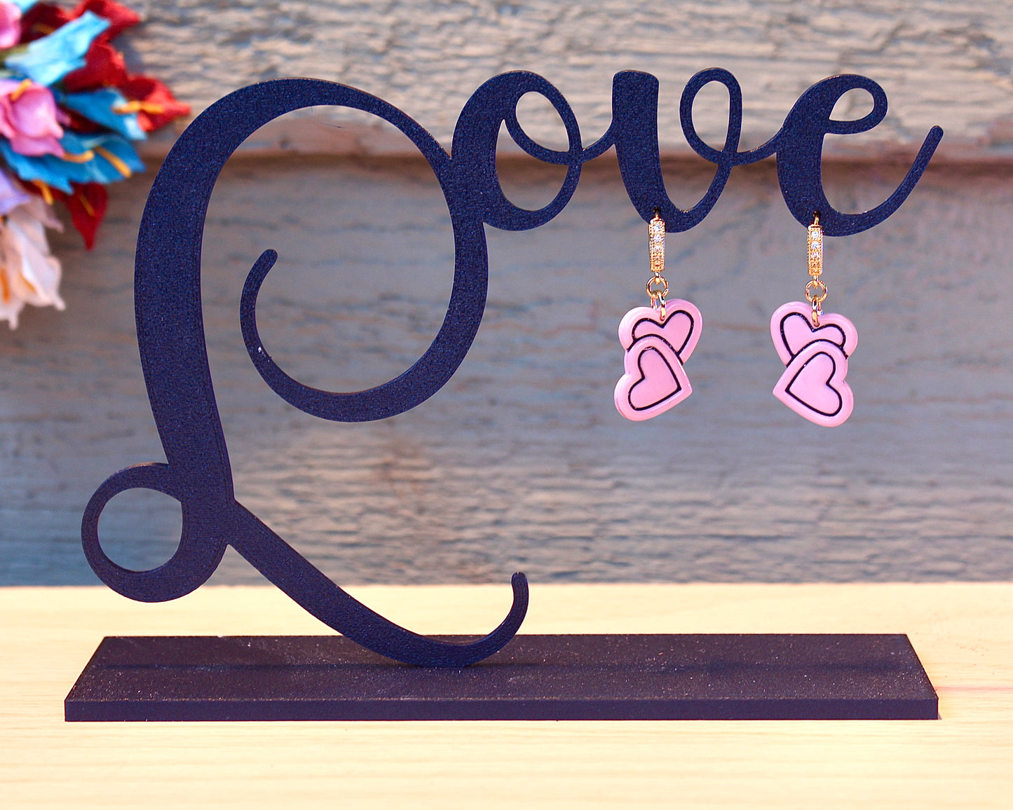 Embossed Double Heart Polymer Clay Cutter