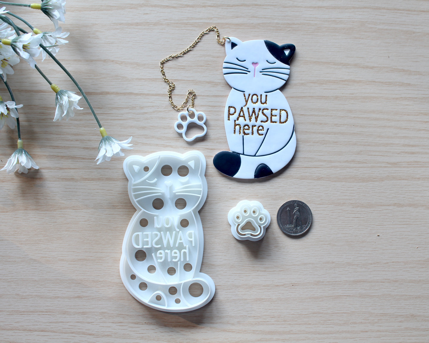 You Pawsed Here Bookmark Cutter Set - Cat Version
