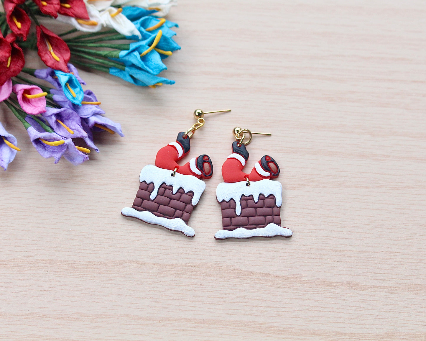 Santa Stuck in the Chimney Polymer Clay Cutter Set