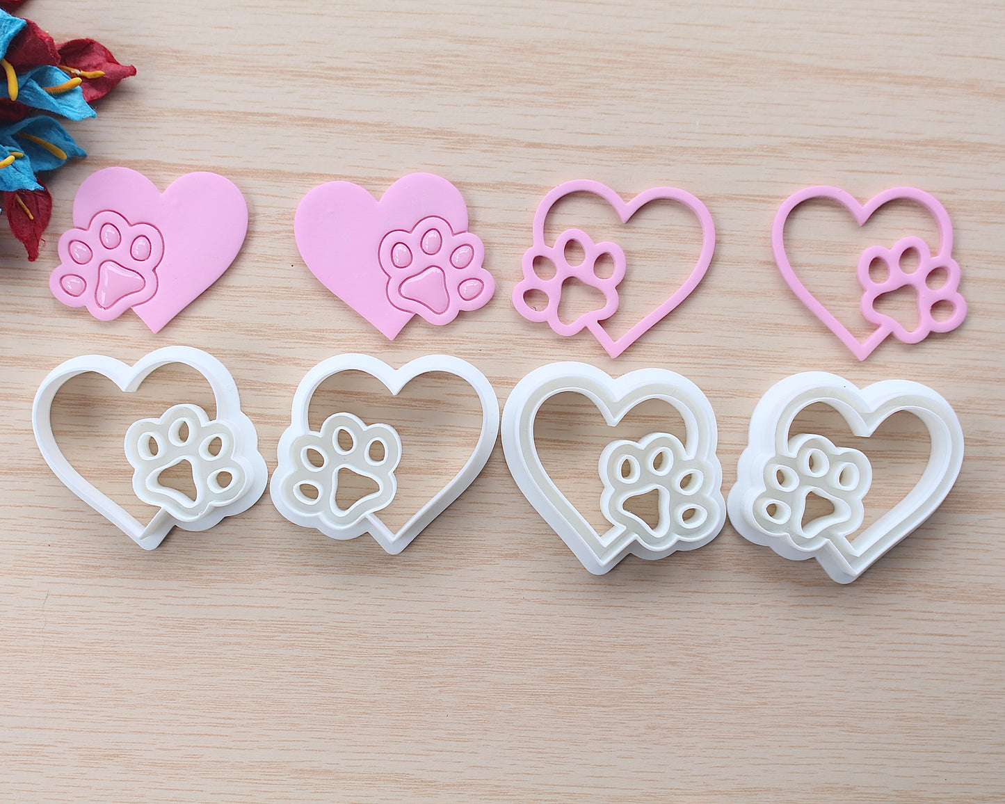 Heart Paw Polymer Clay Cutter