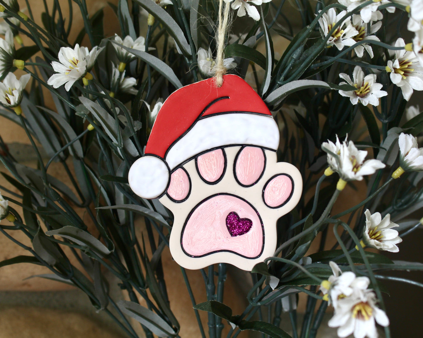 Christmas Paw Ornament Polymer Clay Cutter