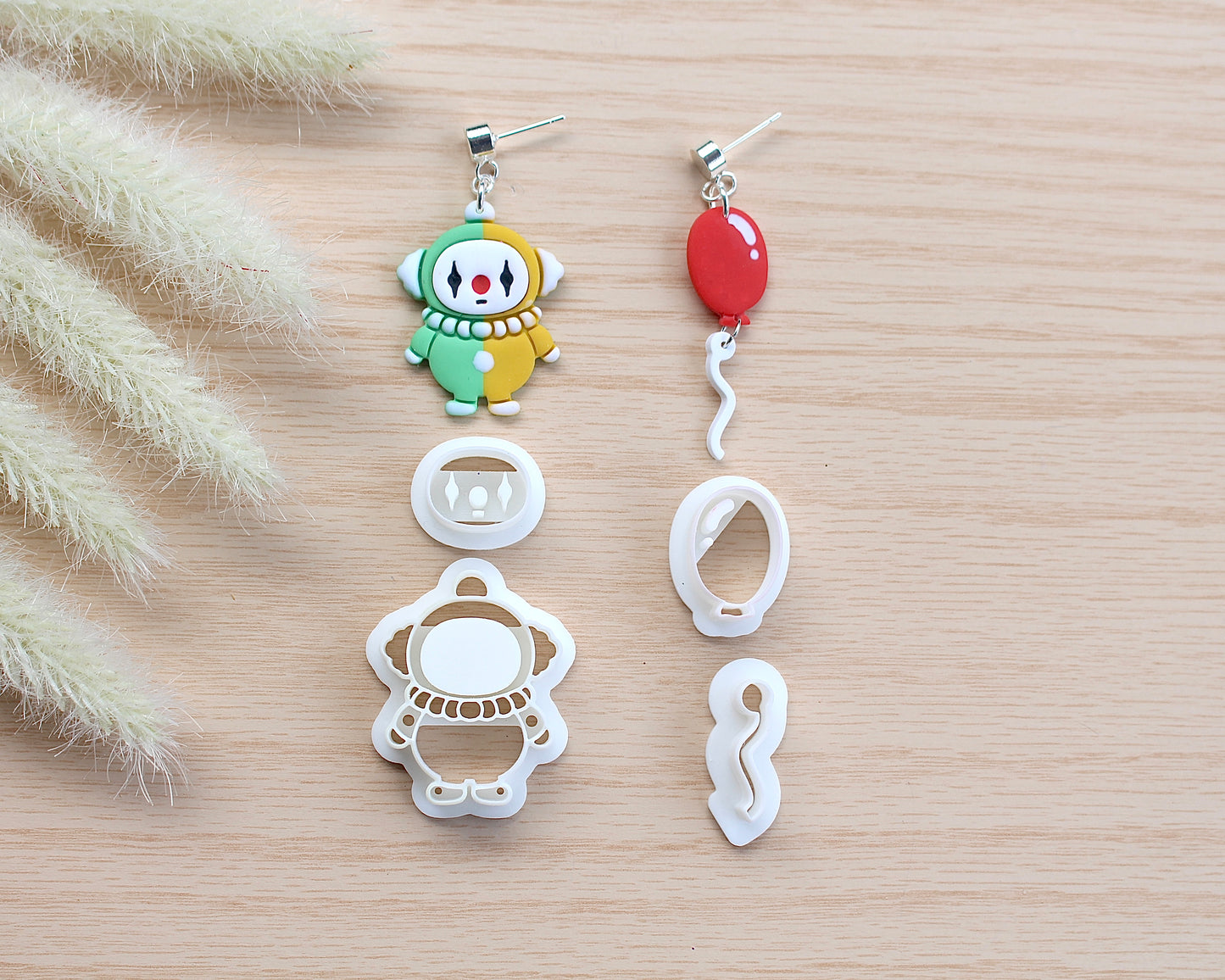 Clown and Balloon Polymer Clay Cutter Set