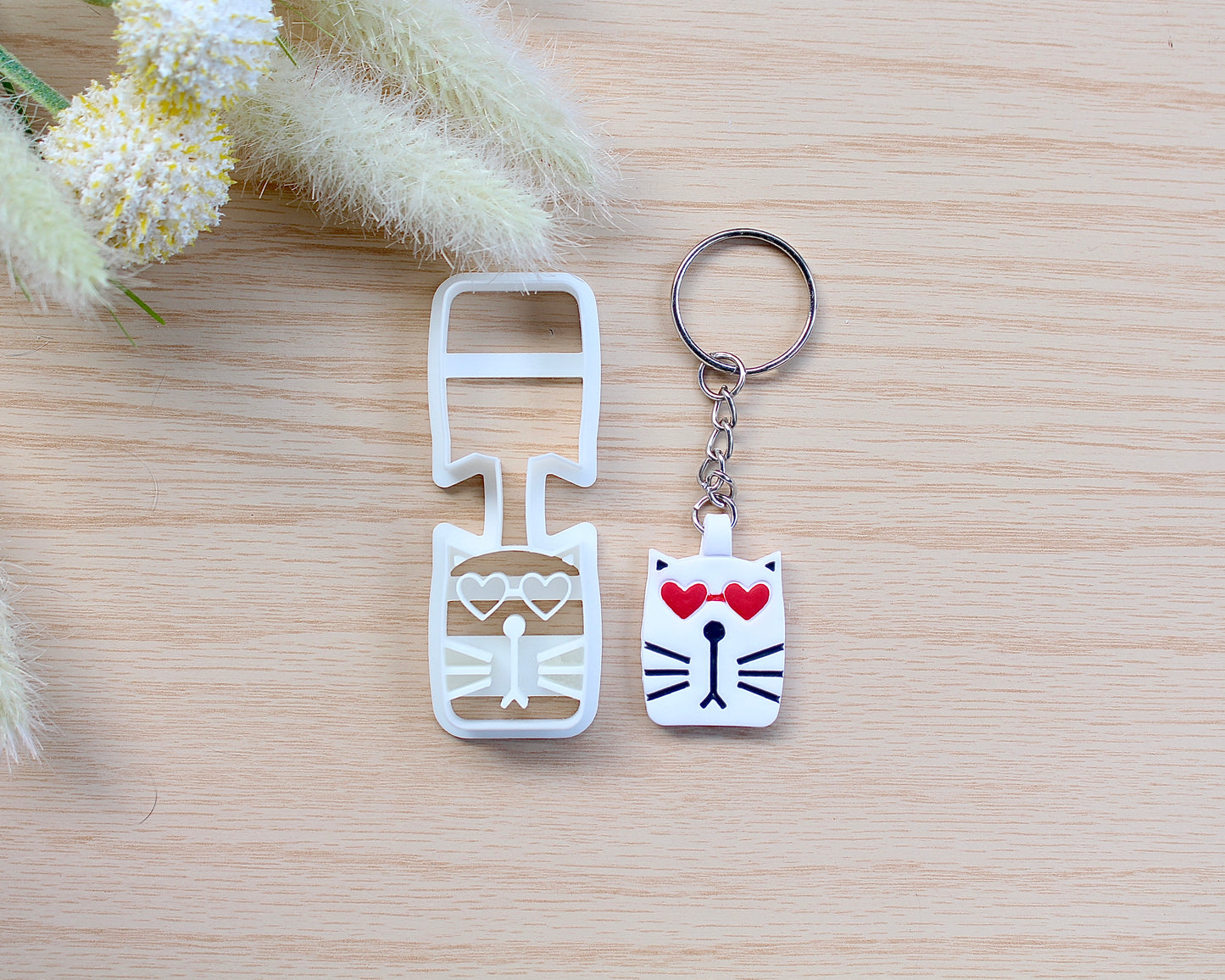 The Grumpy Cat Keychain Polymer Clay Cutter