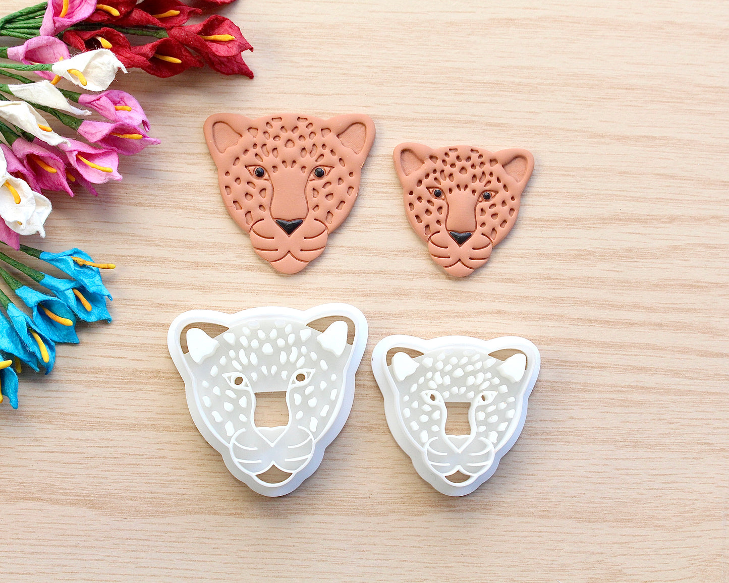 Leopard Face Polymer Clay Cutter