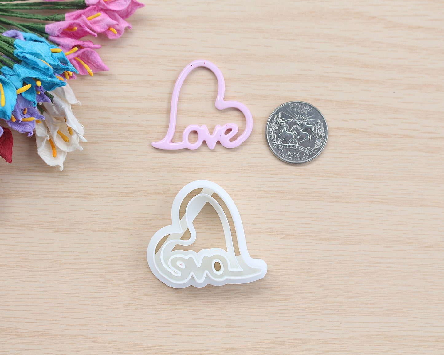 Love Heart Outline Polymer Clay Cutter