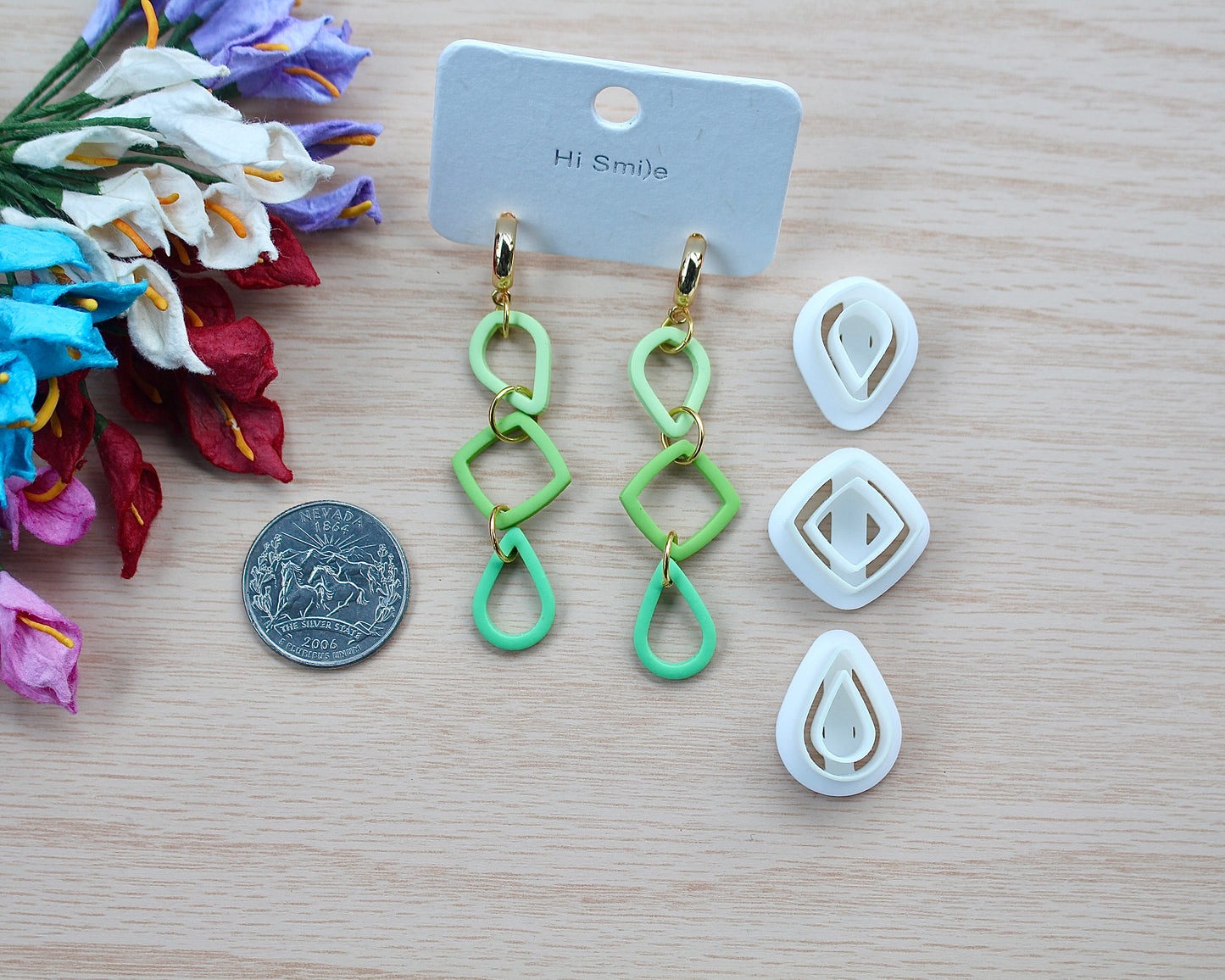 Three piece dangle earring set