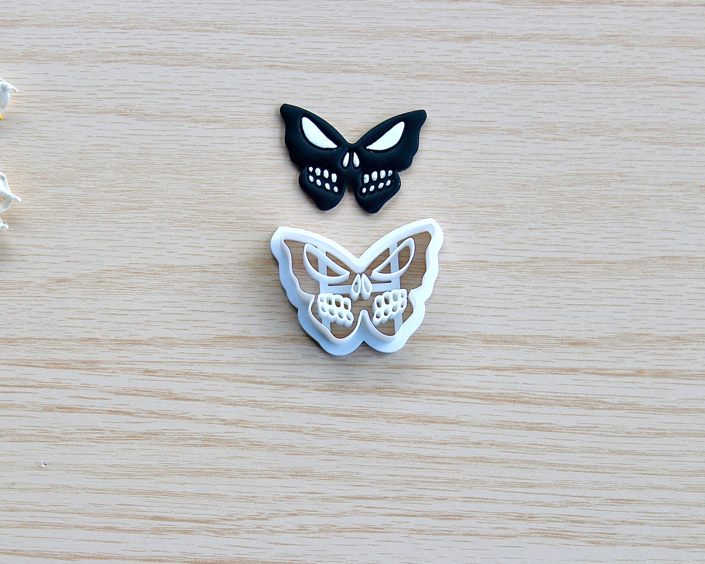 Butterfly Skull Polymer Clay Cutter