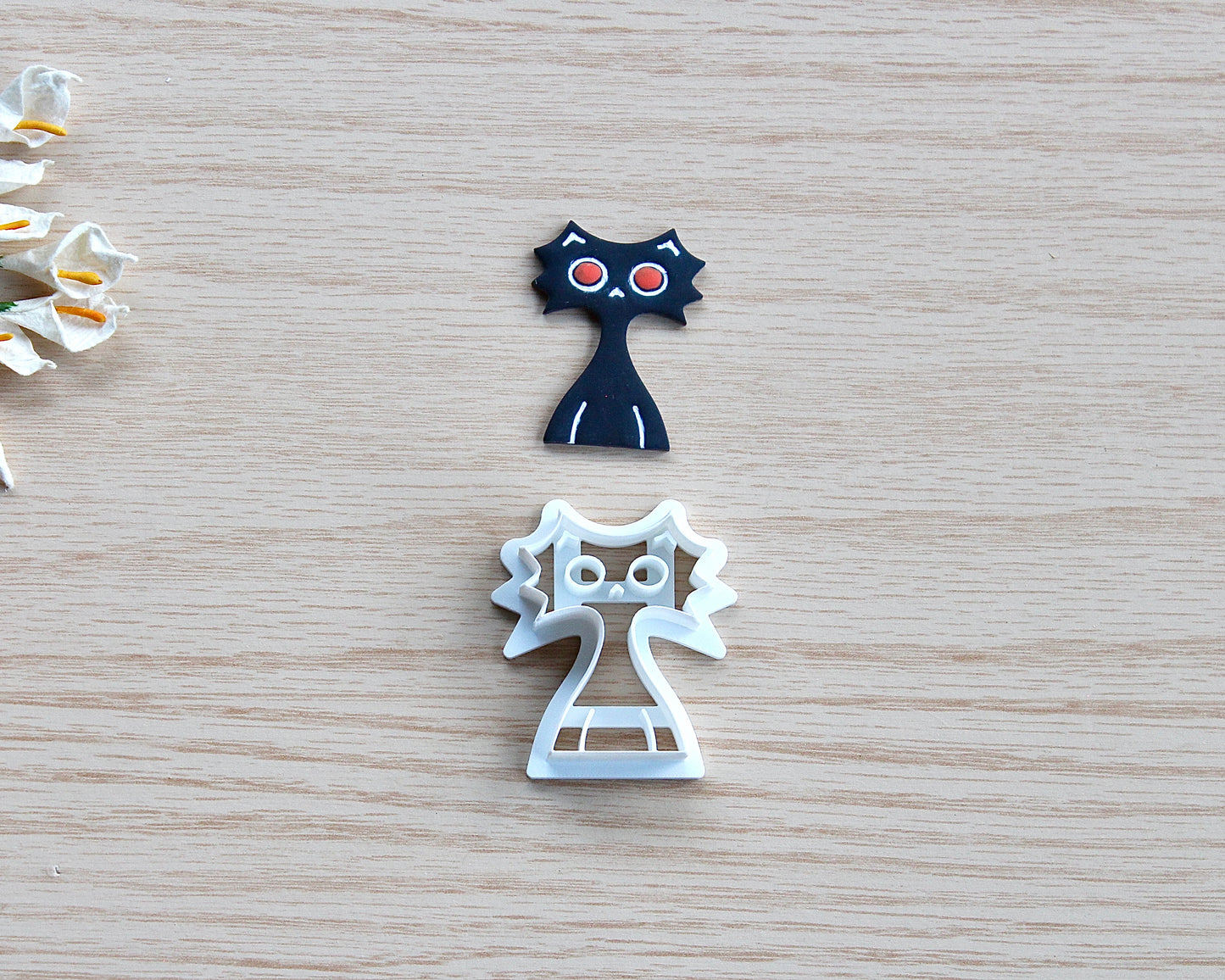Spiky Halloween Cat Polymer Clay Cutter