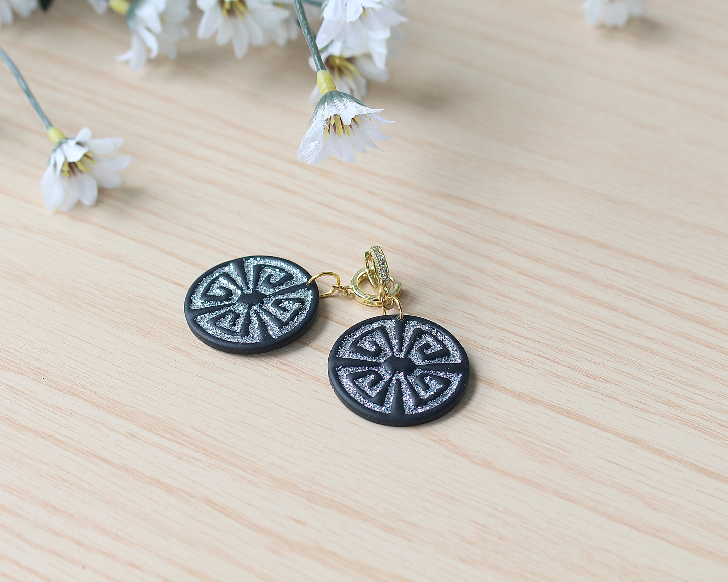 Hellenic Sun Wheel Santorini Marble Alter Polymer Clay Cutter