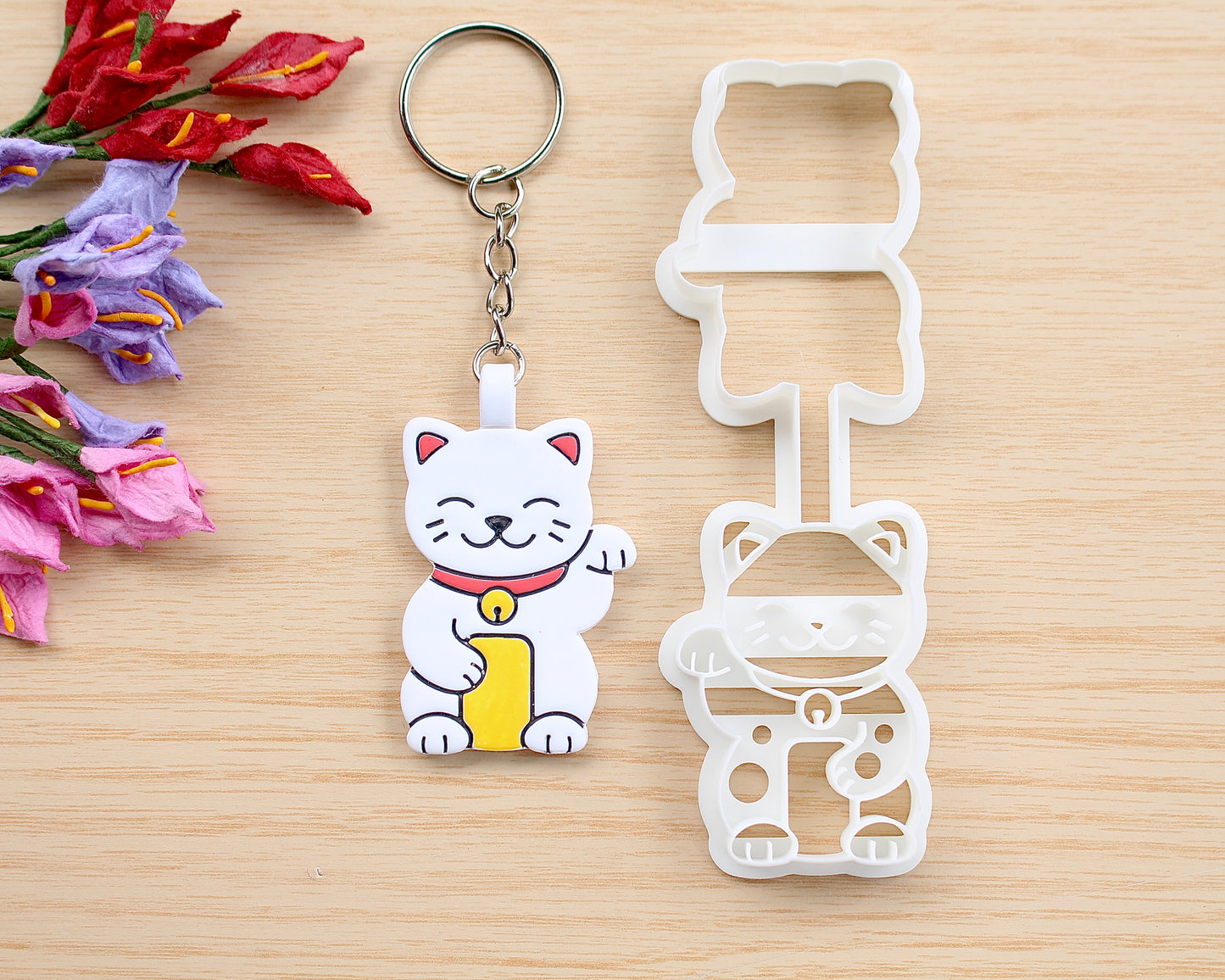 Lucky Cat Doll Keychain Cutter