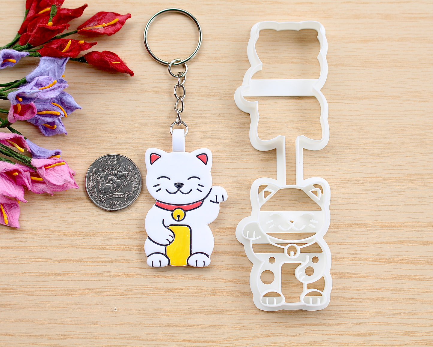 Lucky Cat Doll Keychain Cutter