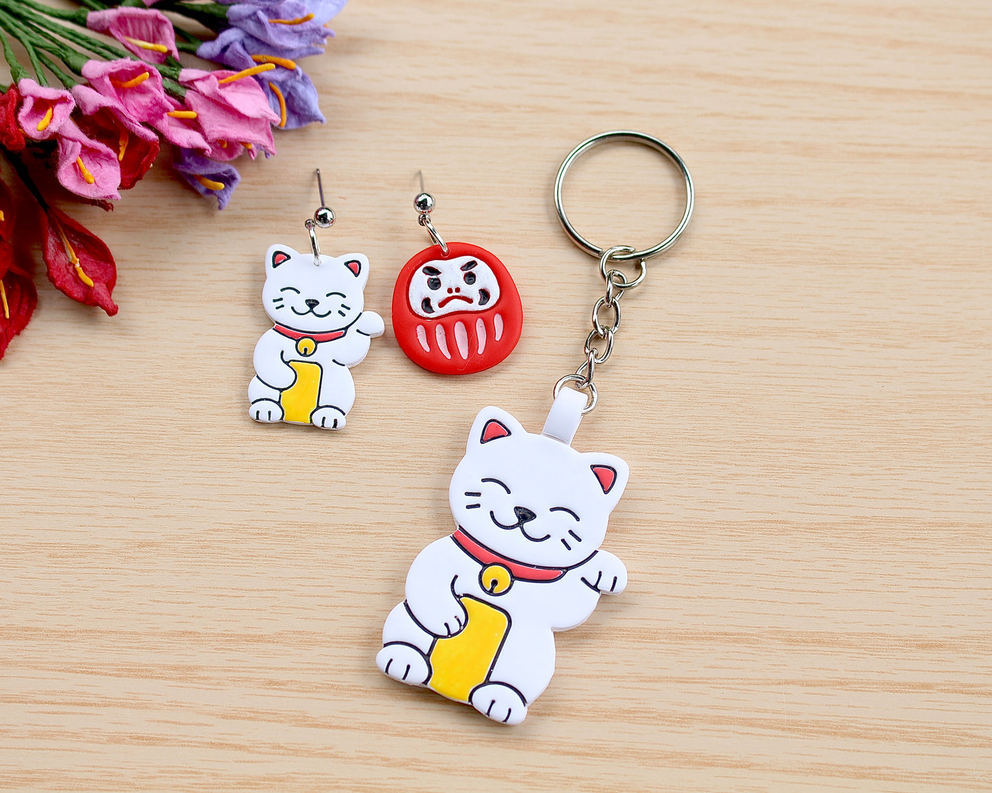 Lucky Cat Doll Keychain Cutter