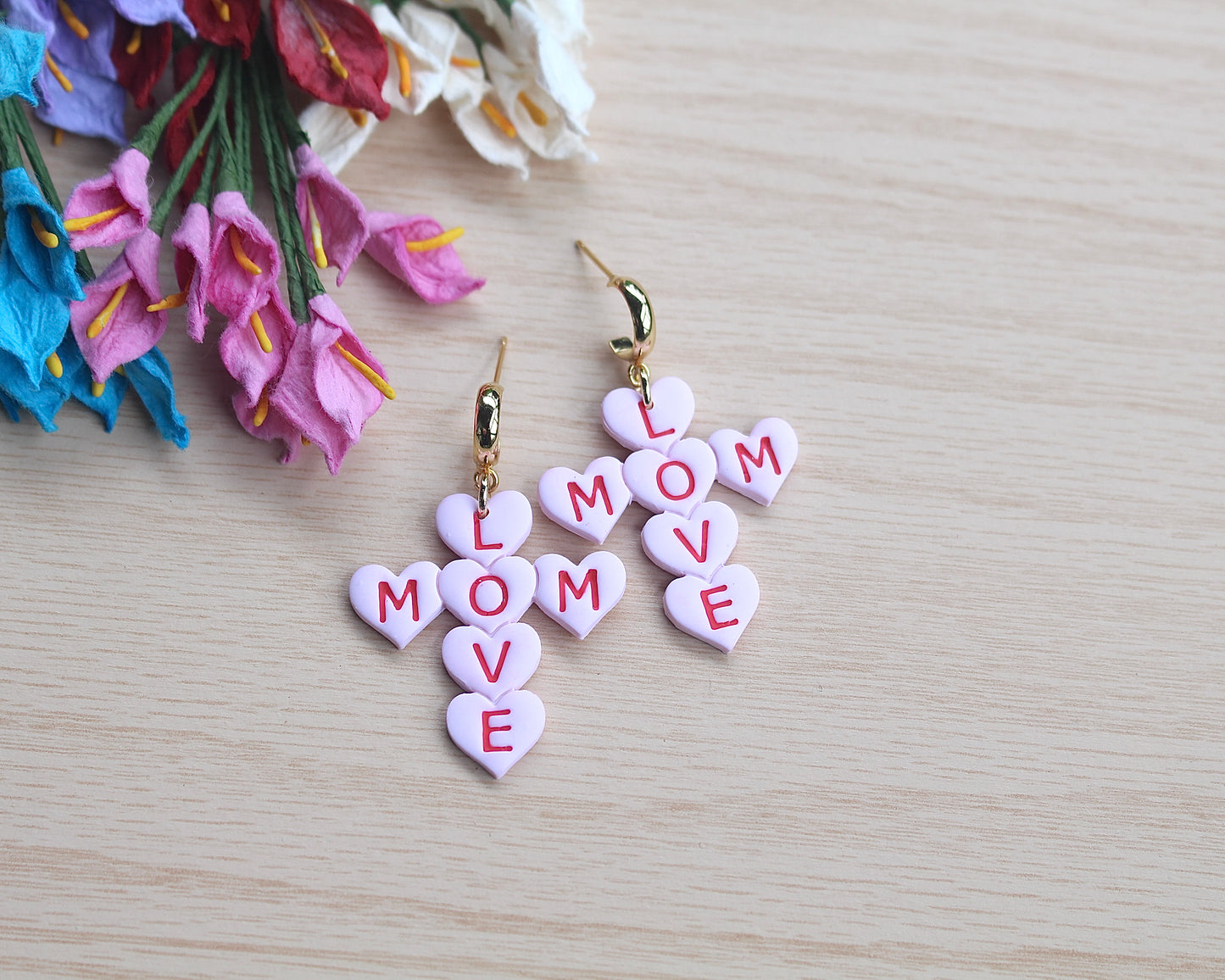 Mom-Love Heart Cross Word Cutter