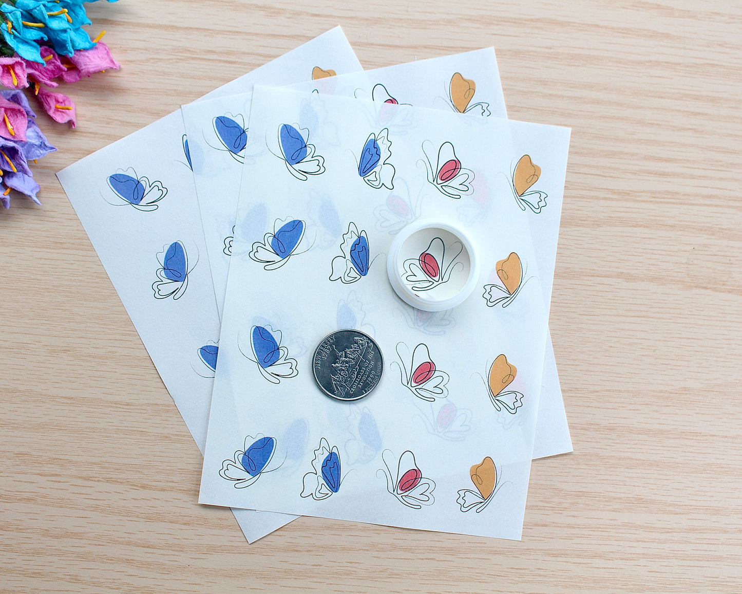 Butterfly transfer paper