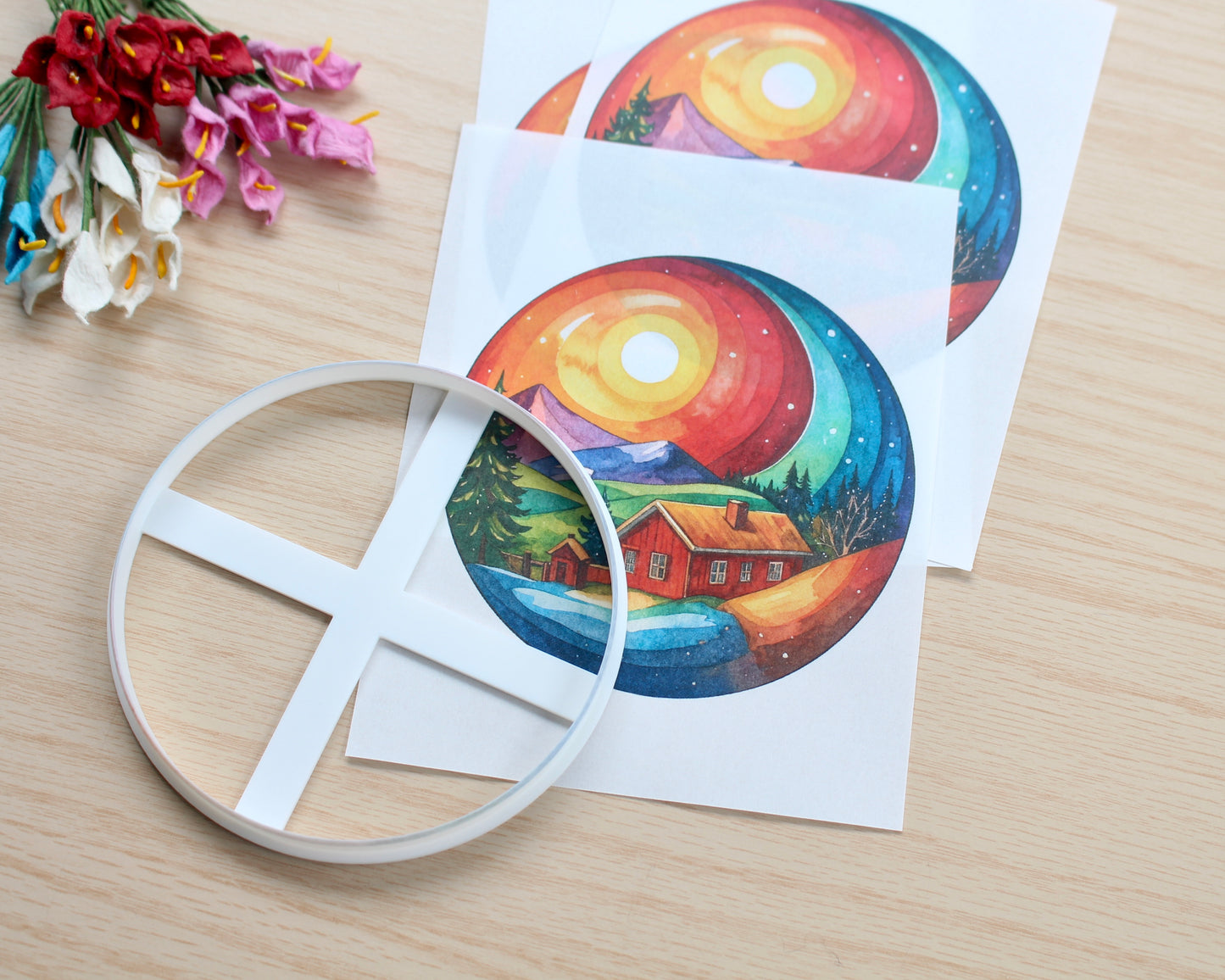 Christmas At the Barn Ornament Transfer Paper