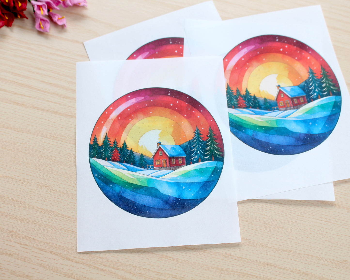 Christmas At the Barn Ornament Transfer Paper