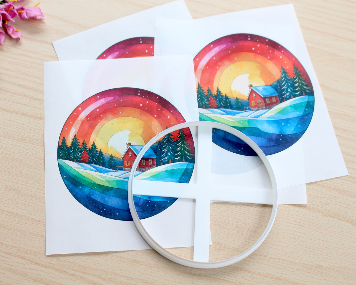 Christmas At the Barn Ornament Transfer Paper