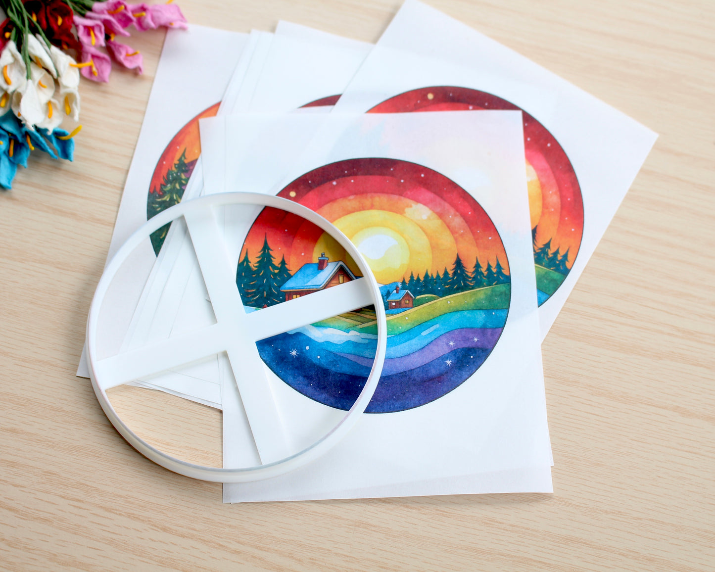 Christmas At the Barn Ornament Transfer Paper