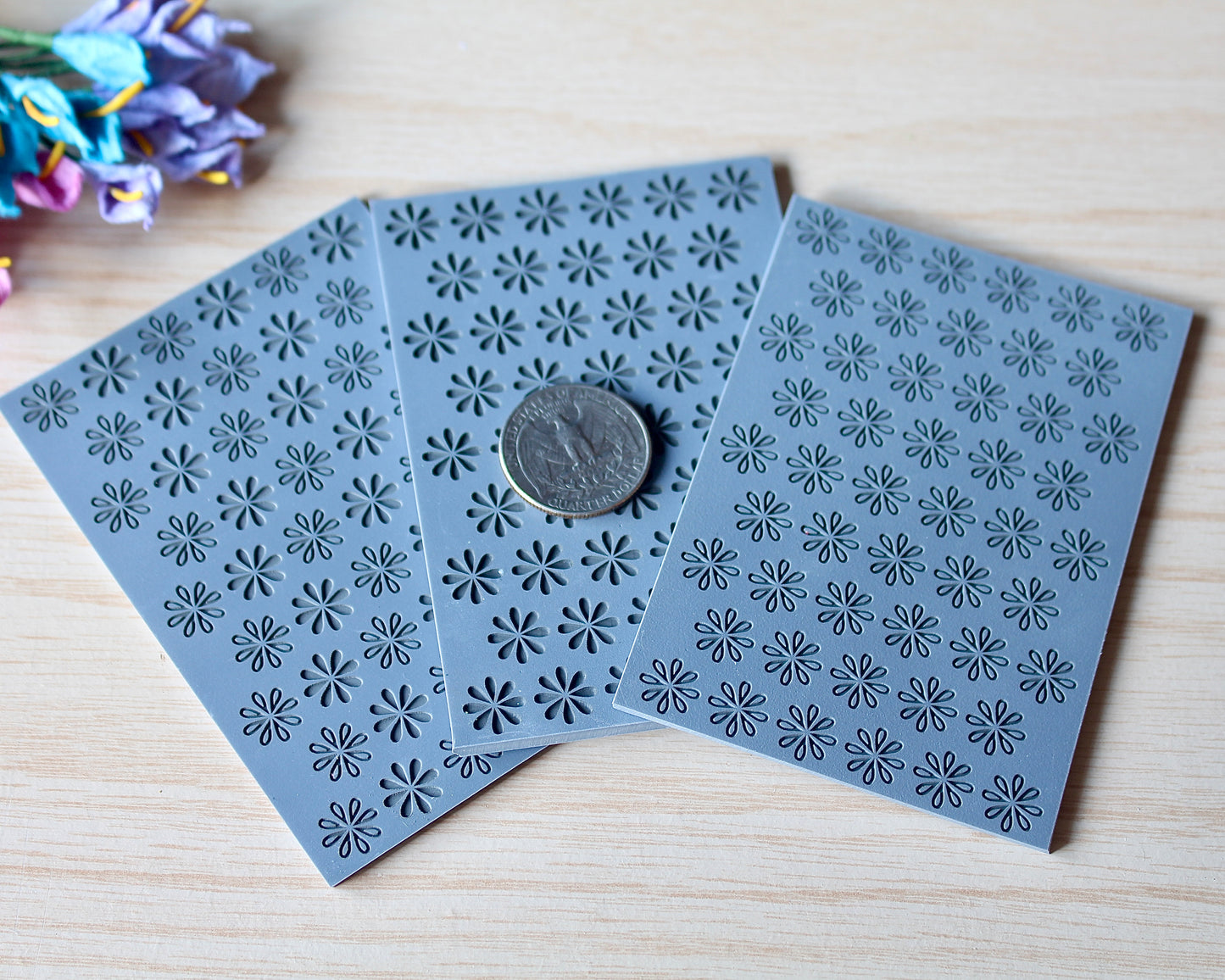 daisy texture mat polymer clay cutter