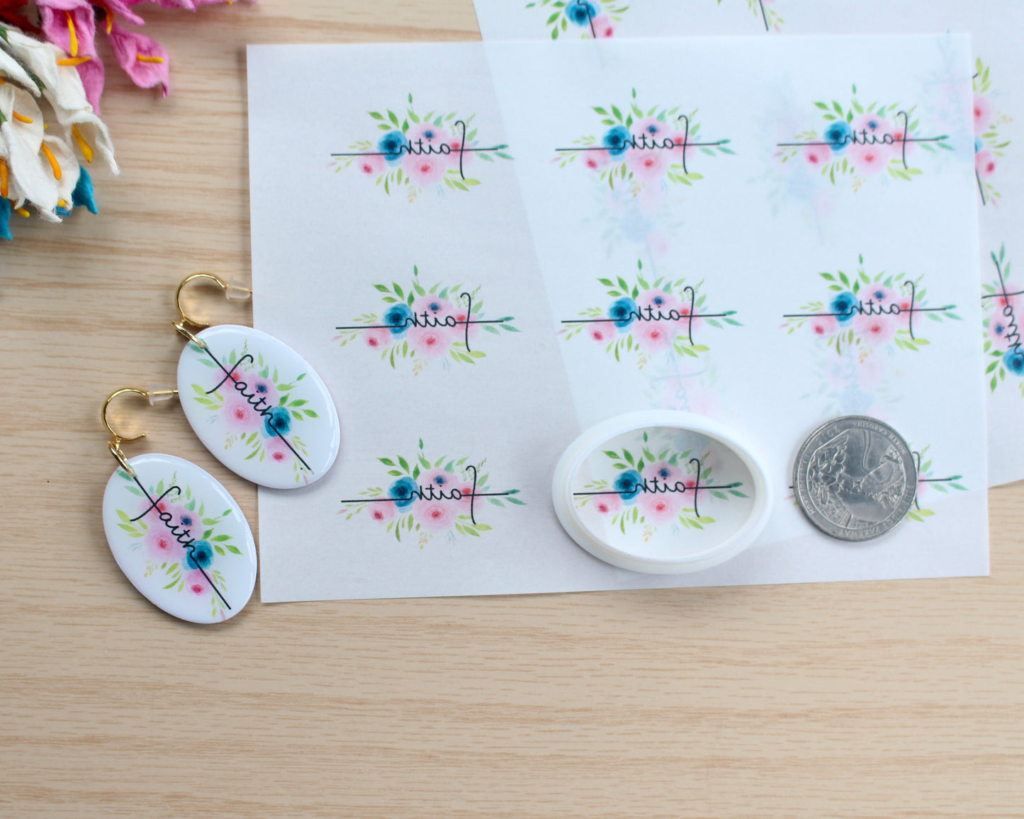 Faith Flower Transfer Paper