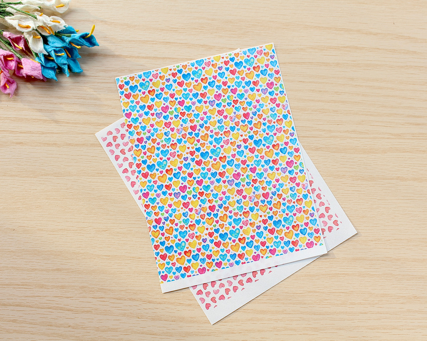 Hearts Water Soluble Transfer Paper