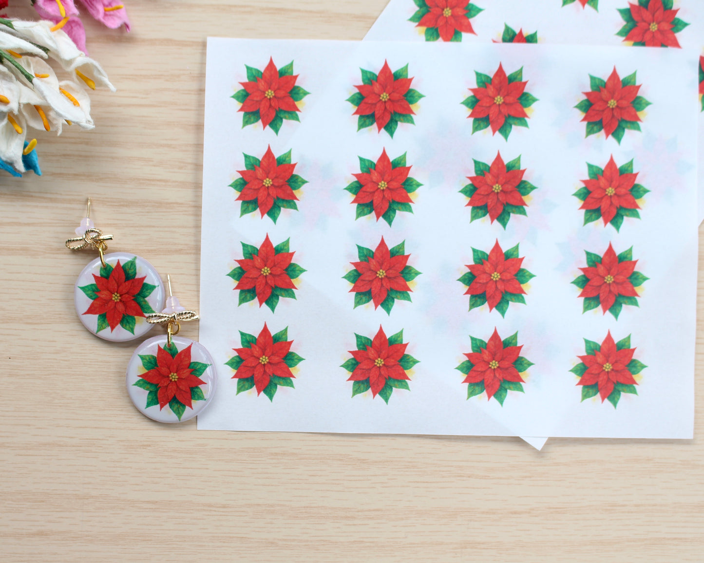 Poinsettia Transfer Paper