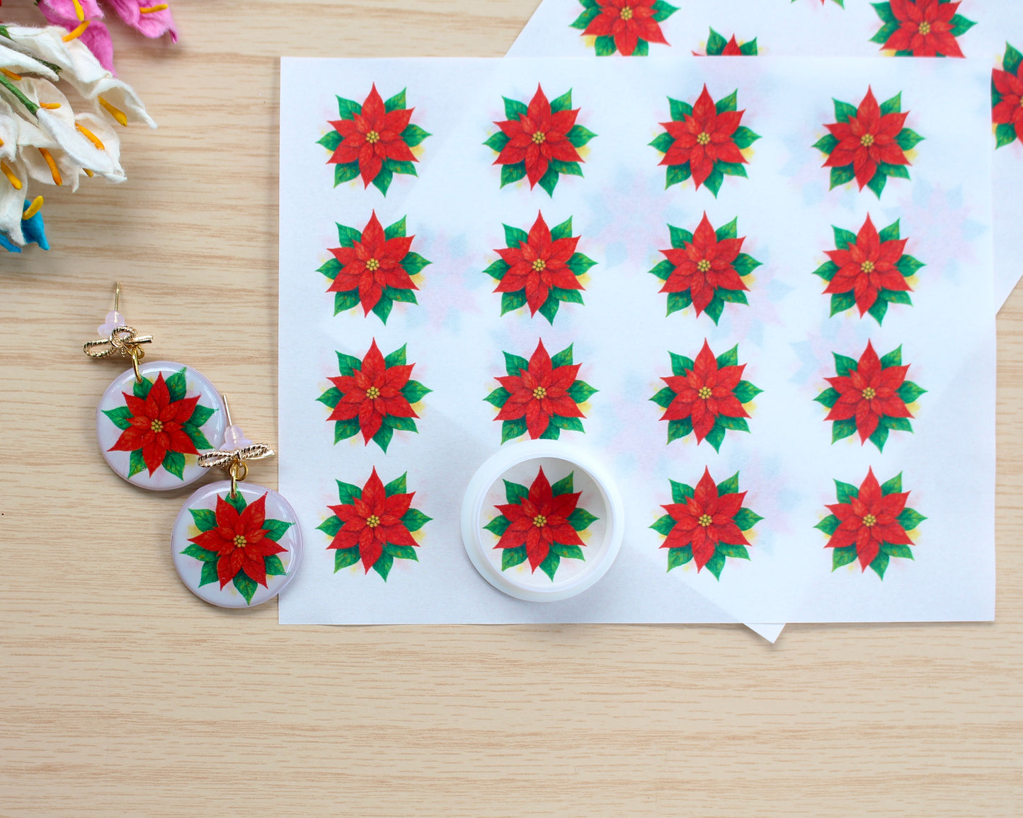 Poinsettia Transfer Paper