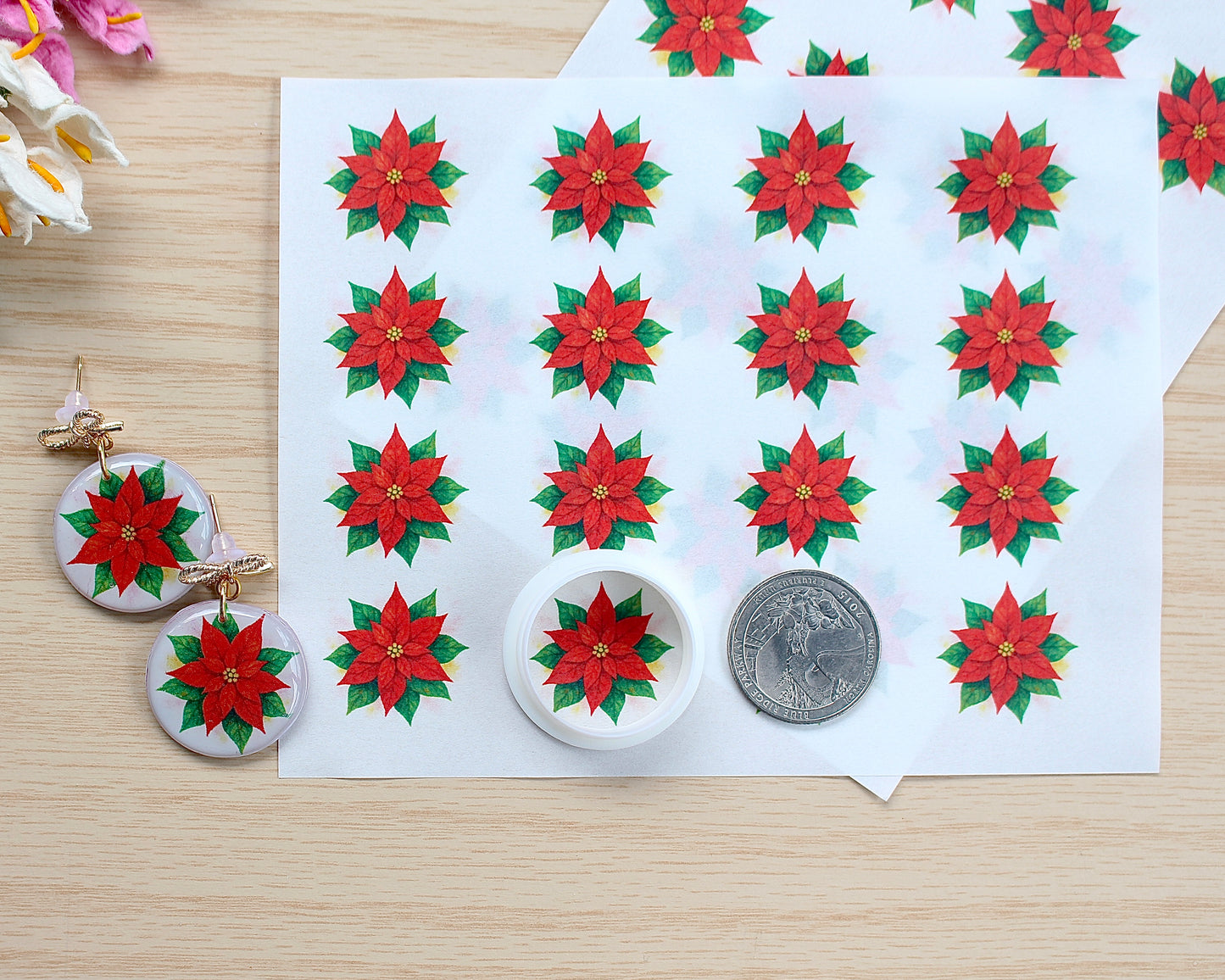 Poinsettia Transfer Paper