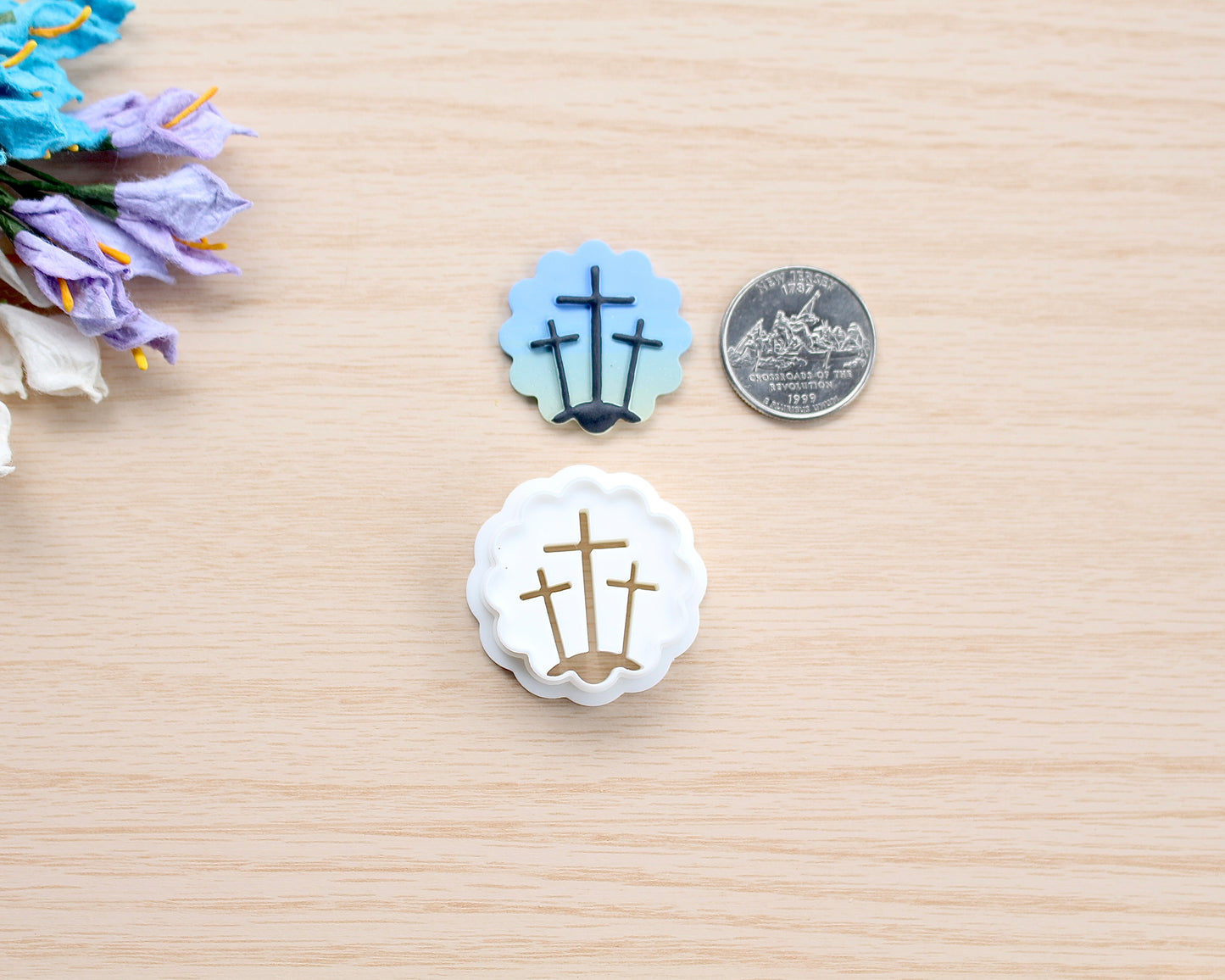 three crosses (calvary) polymer clay cutter